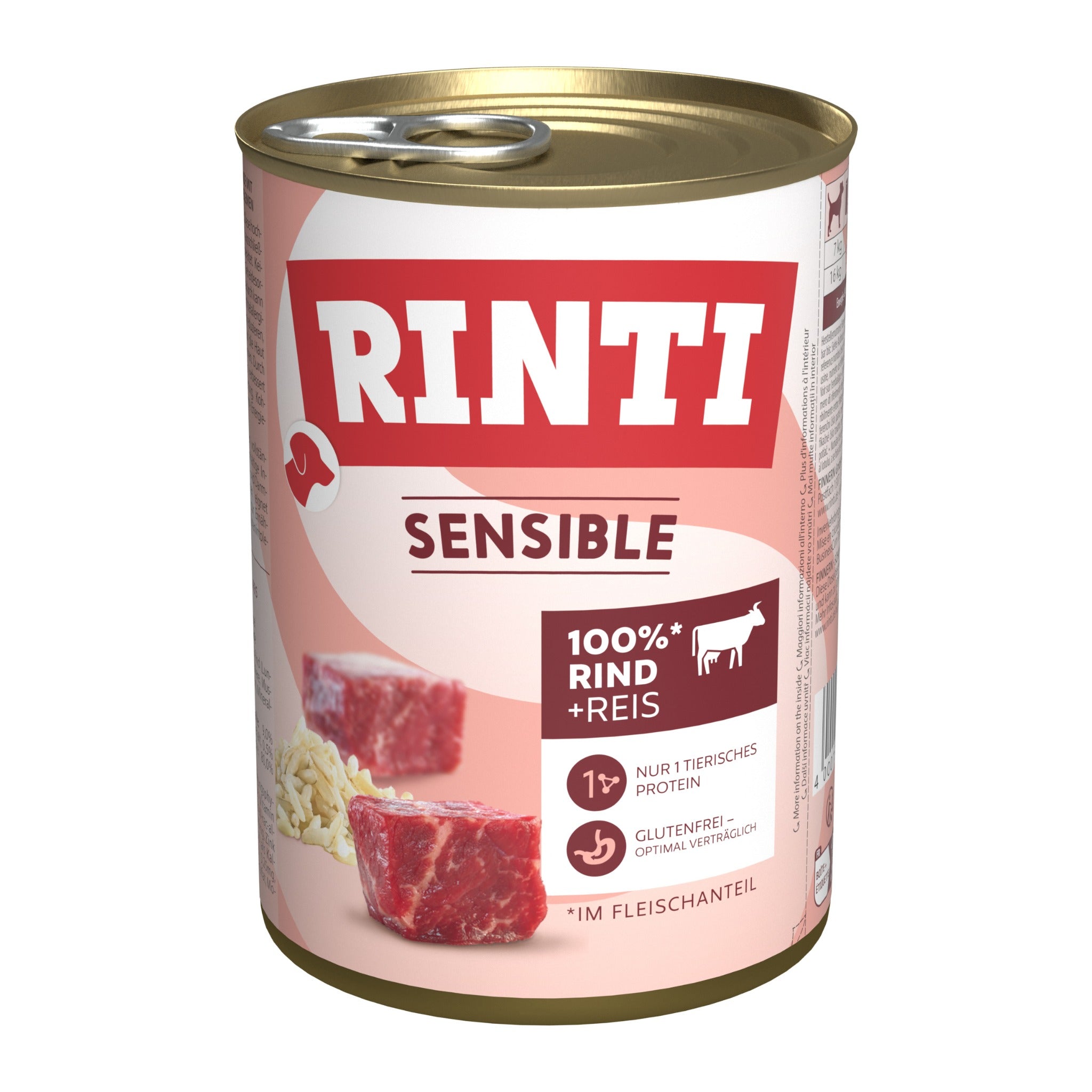 RINTI Sensible Rind + Reis - Hunde Nassfutter - Woofshack