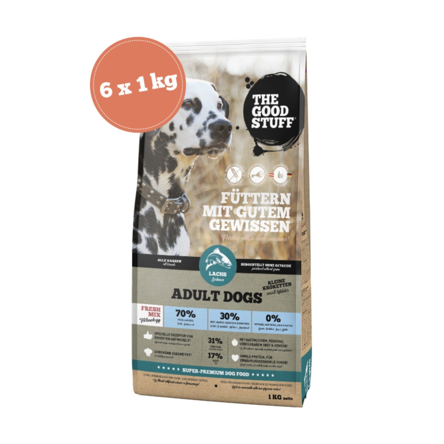 The Goodstuff Adult Minis Trockenfutter, Lachs - Woofshack