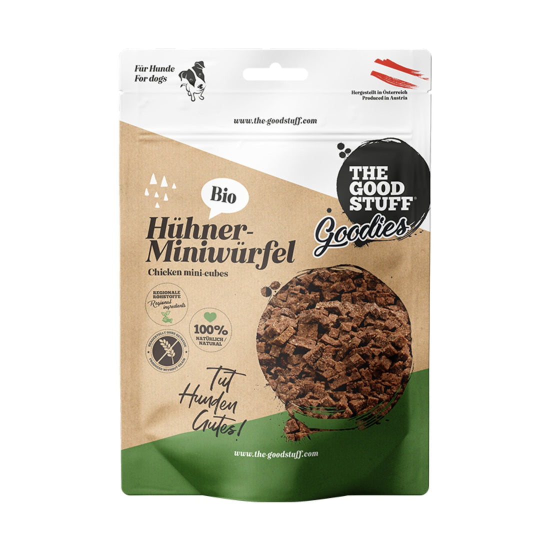 The Goodstuff Goodies BIO Hühner - Miniwürfel, Hundesnack - Woofshack