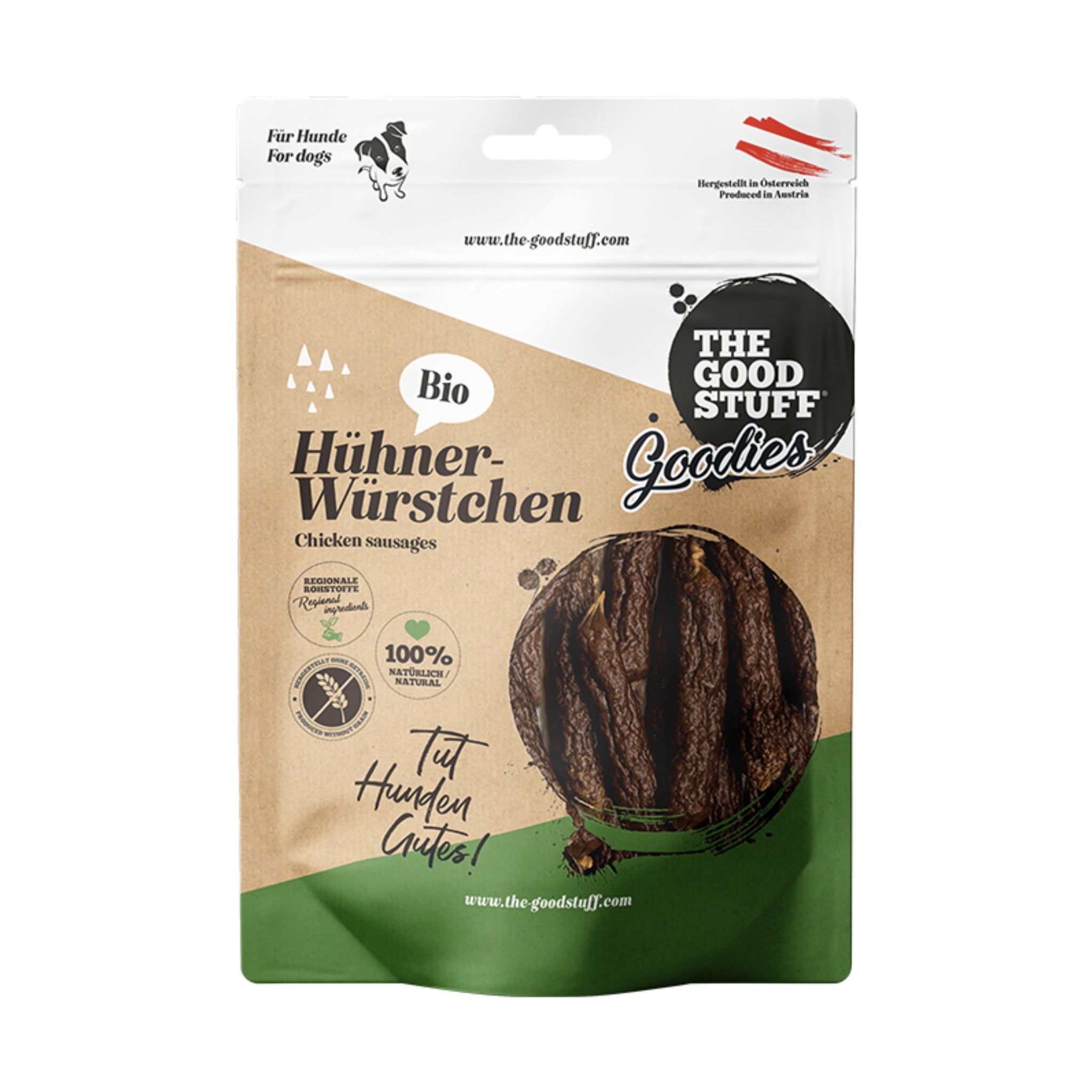 The Goodstuff Goodies BIO Hühner - Würstchen, Hundesnack - Woofshack