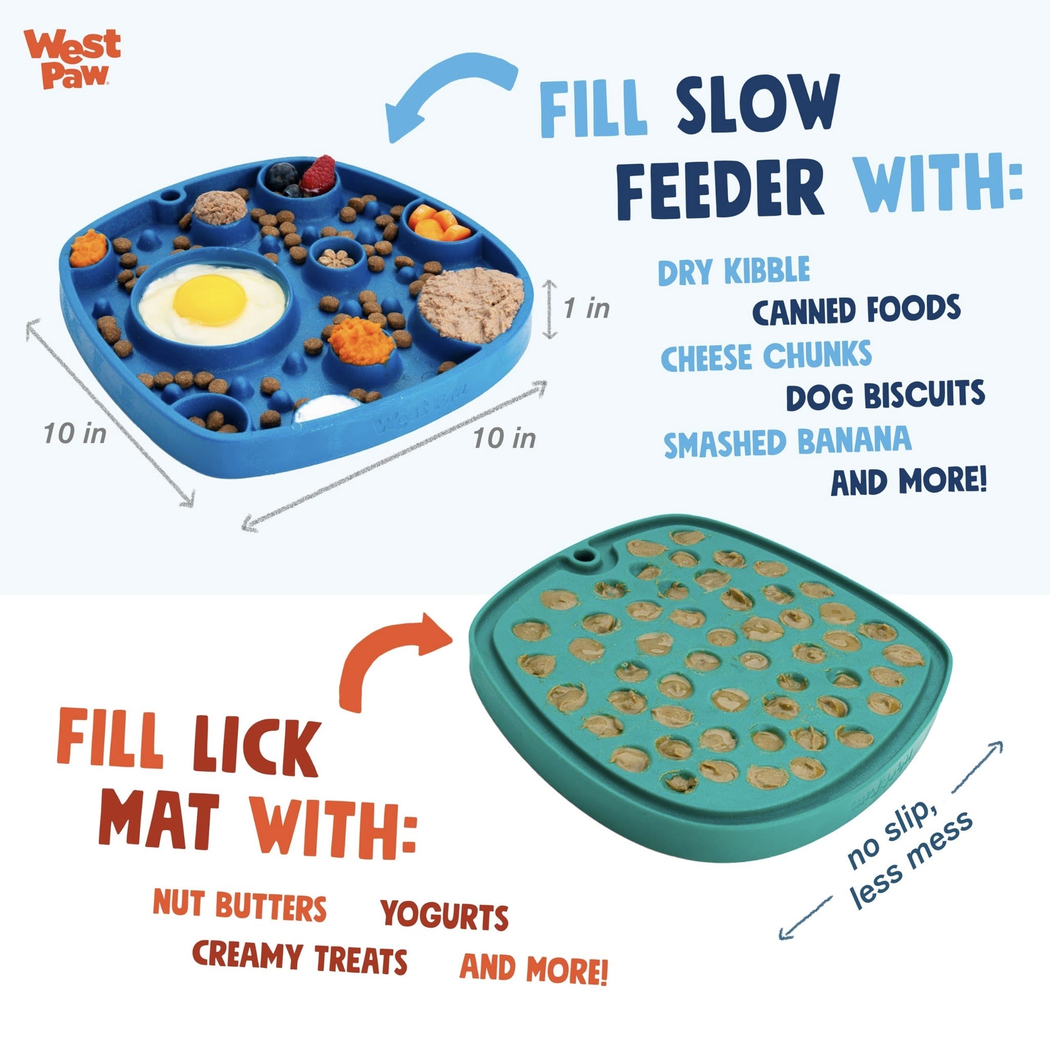 West Paw Seaflex Feast Mat, Hunde Schleckmatte - Woofshack