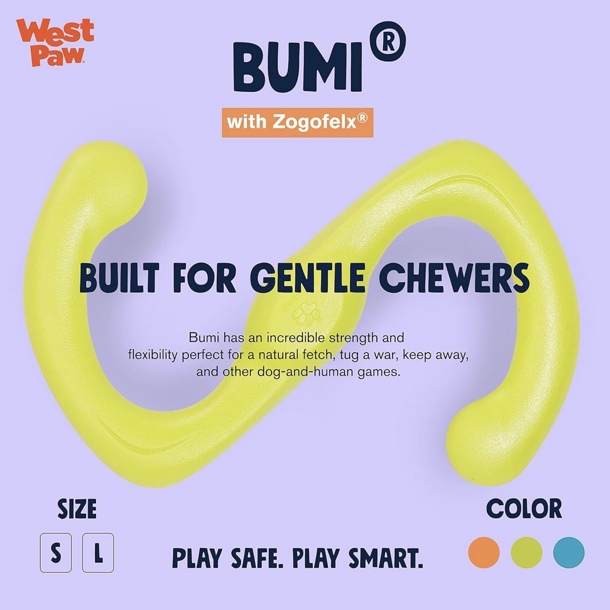 West Paw Zogoflex Bumi dog toy