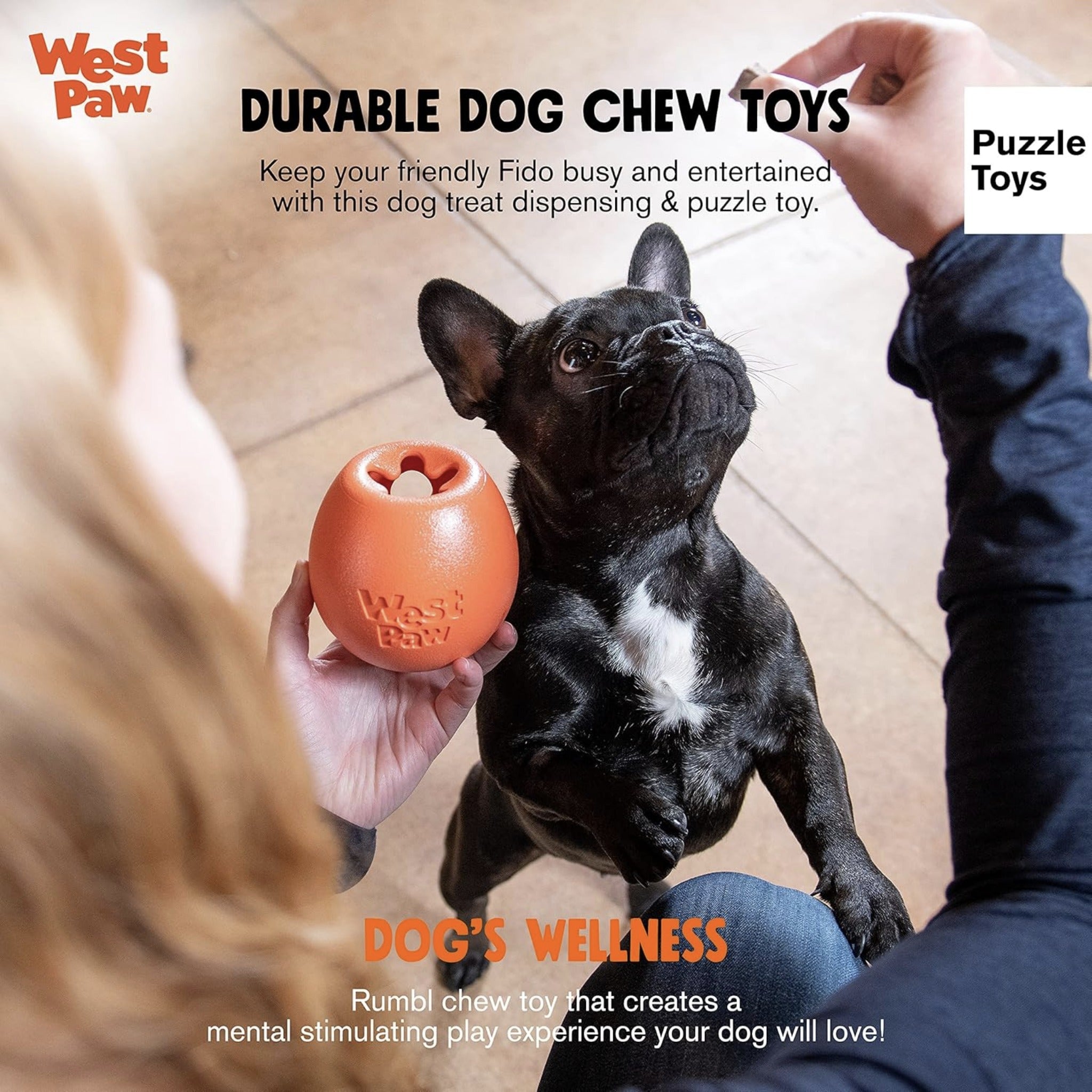 West Paw Zogoflex Echo Rumbl, Hundespielzeug - Woofshack