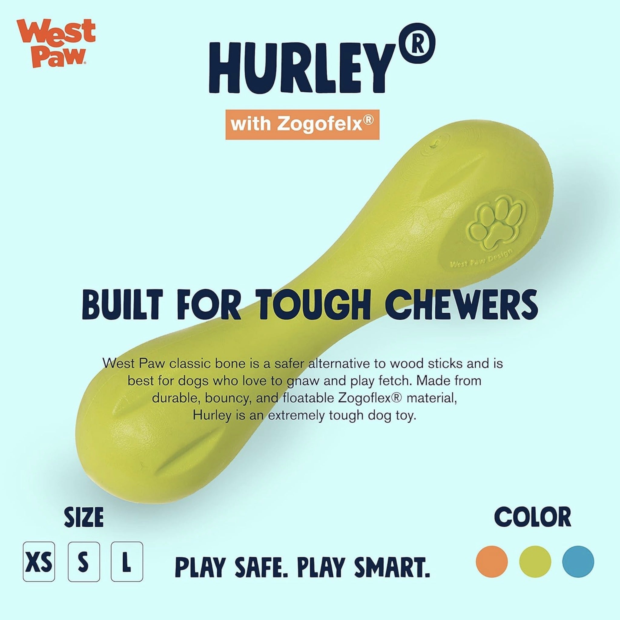 West Paw Zogoflex Hurley, Hundespielzeug - Woofshack