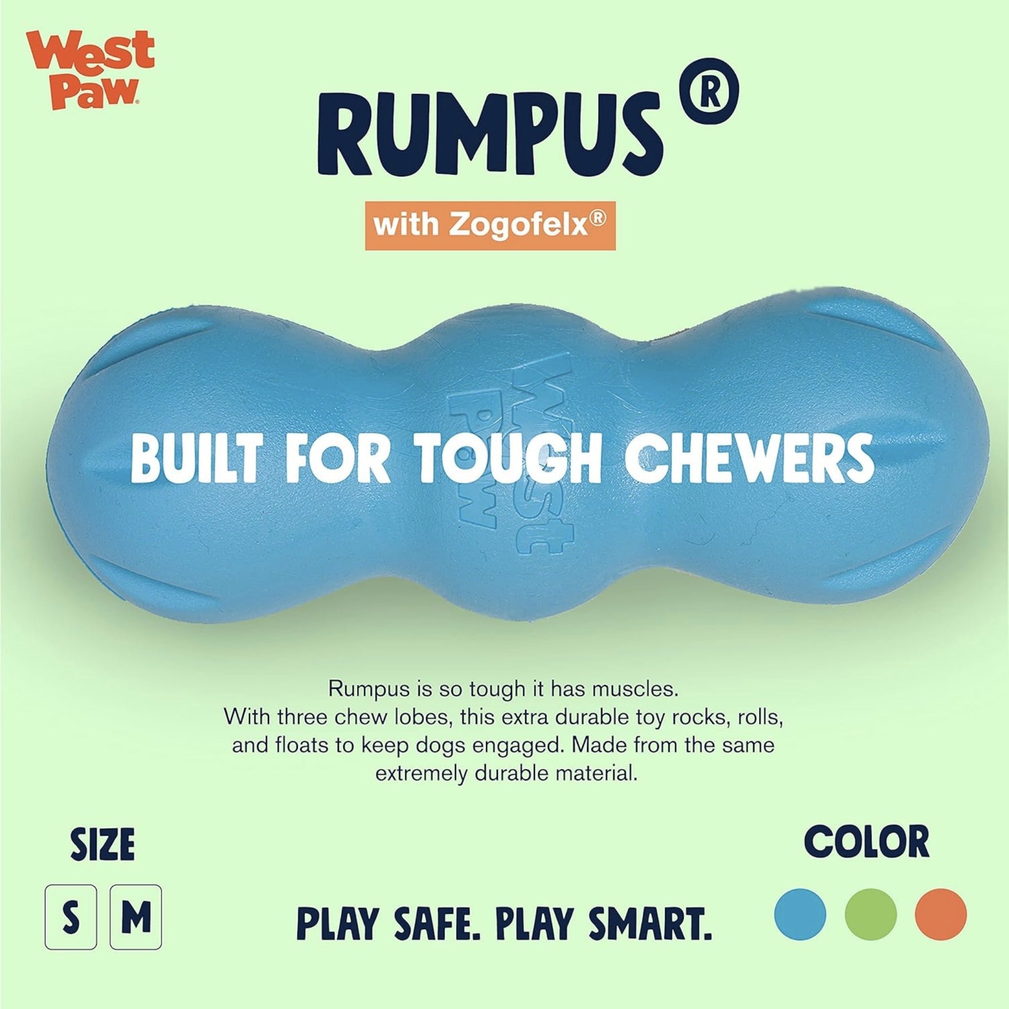 West Paw Zogoflex Rumpus, Hundespielzeug - Woofshack
