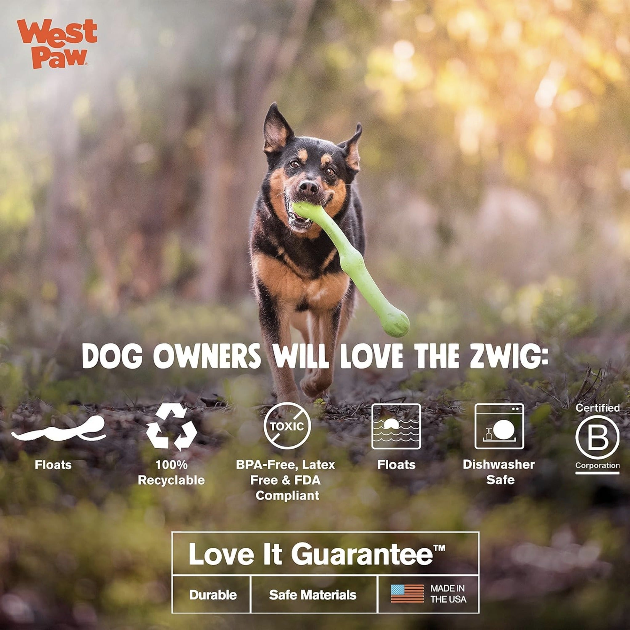 West Paw Zogoflex Zwig, Hundespielzeug - Woofshack
