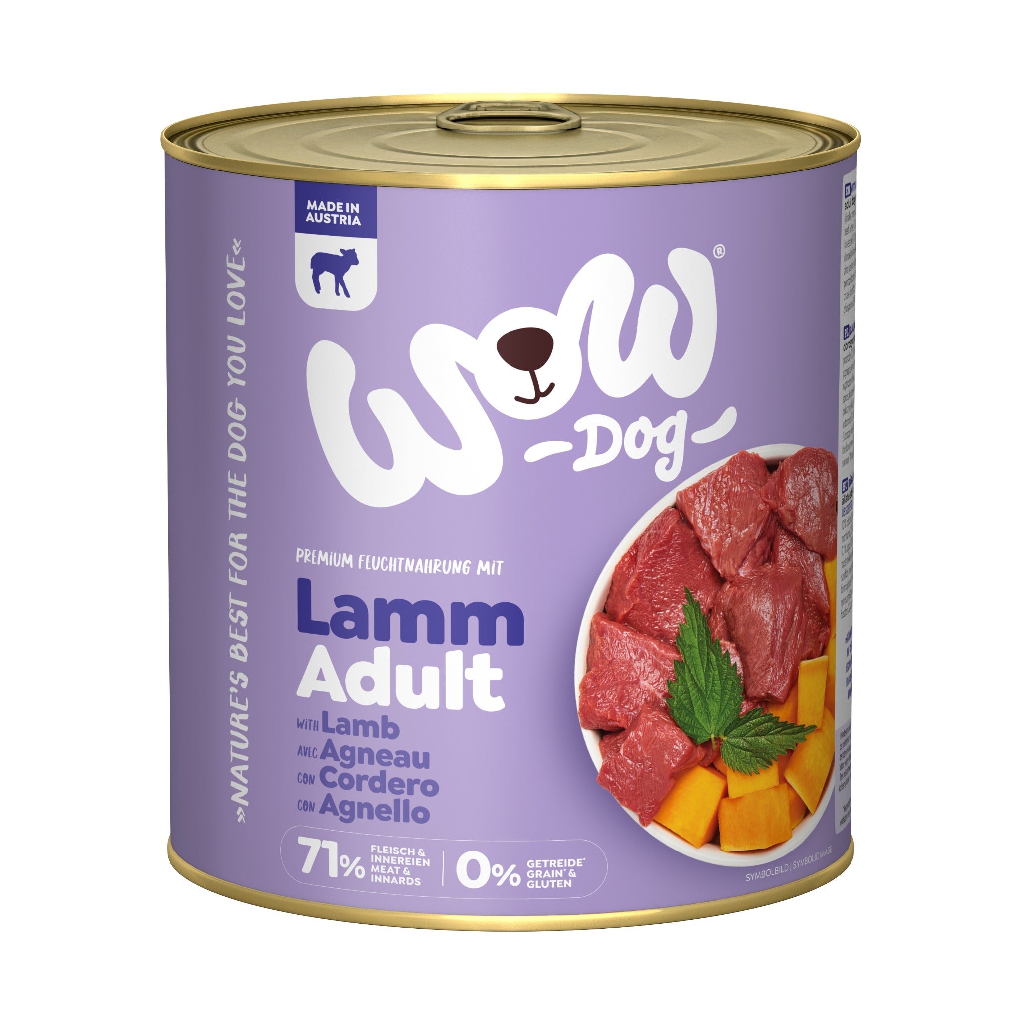 WOW Adult Hundefutter - Lamm, Kürbis und Brennnessel - Woofshack