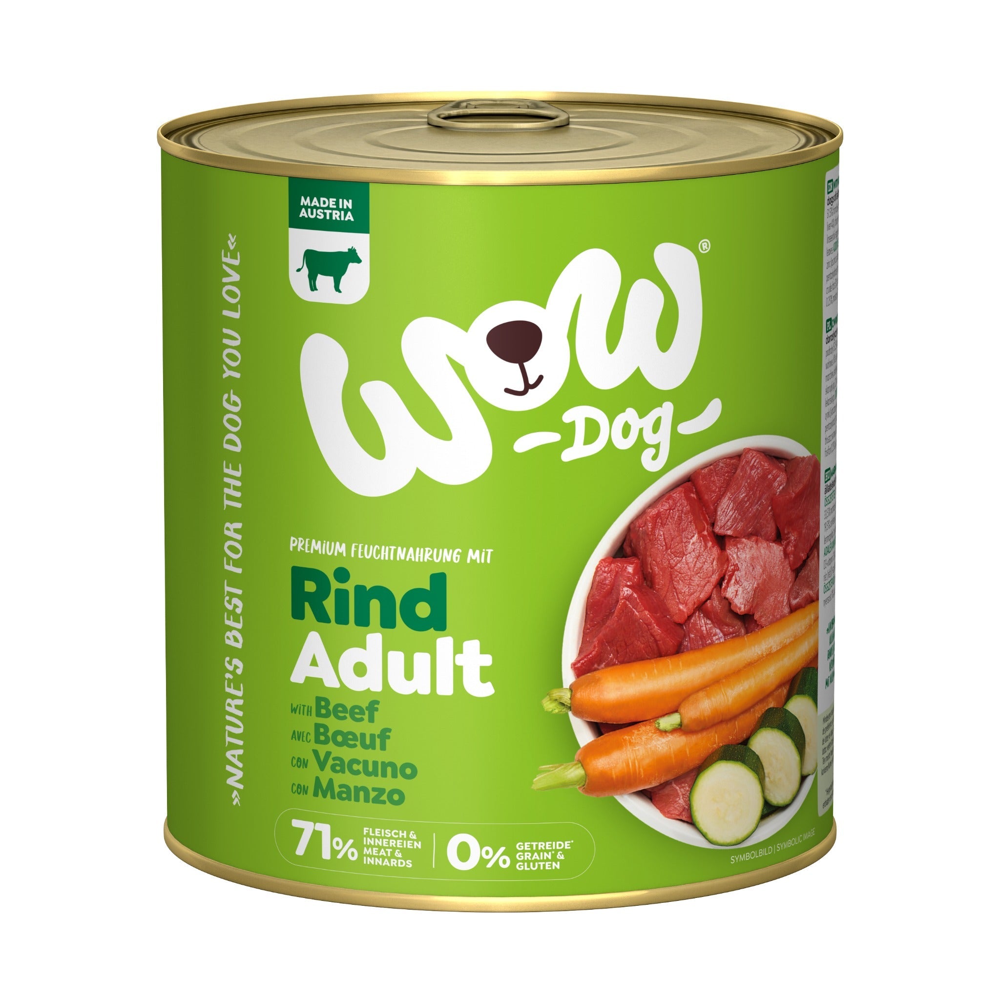 WOW Adult Hundefutter - Rind, Karotte und Zucchini - Woofshack