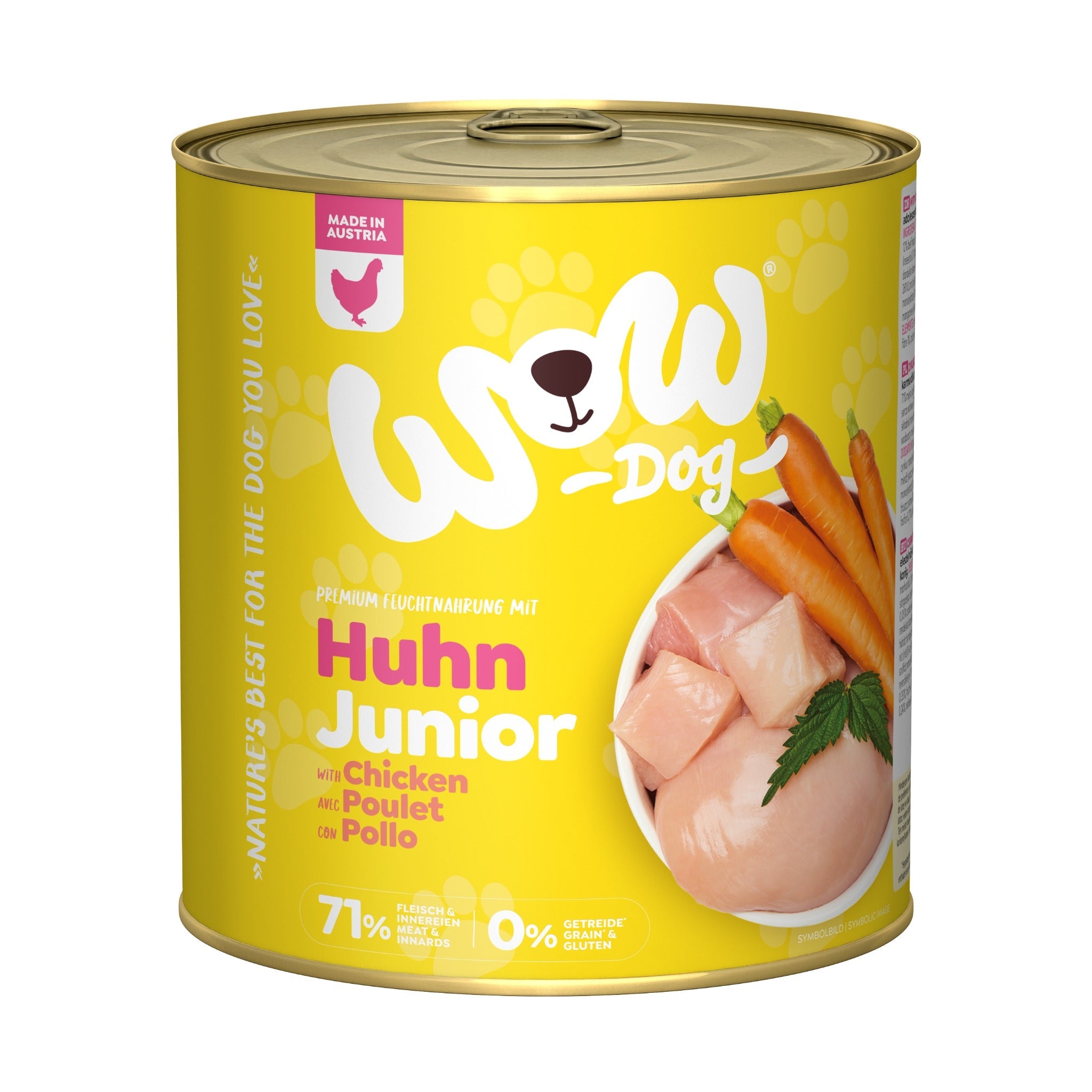 WOW Junior Hundefutter - Huhn, Karotten und Brennnessel - Woofshack