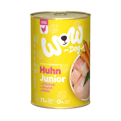 WOW Junior Hundefutter - Huhn, Karotten und Brennnessel - Woofshack