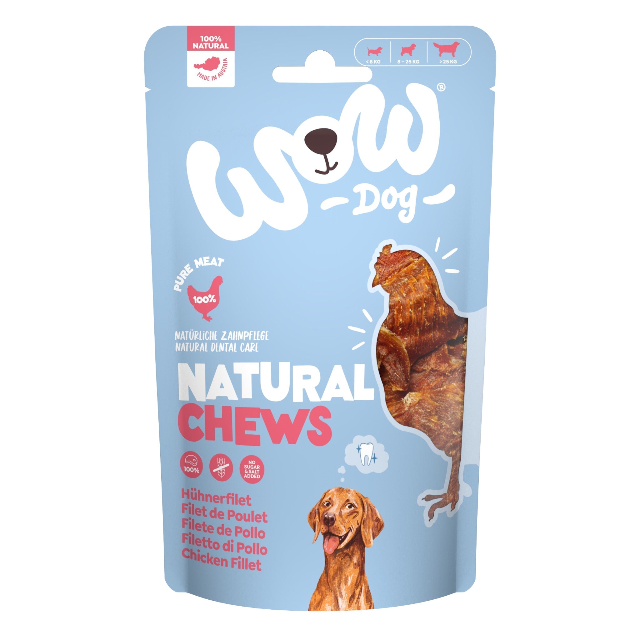 WOW Natural Chews Hühnerfilet getrocknet - Hundesnack - Woofshack