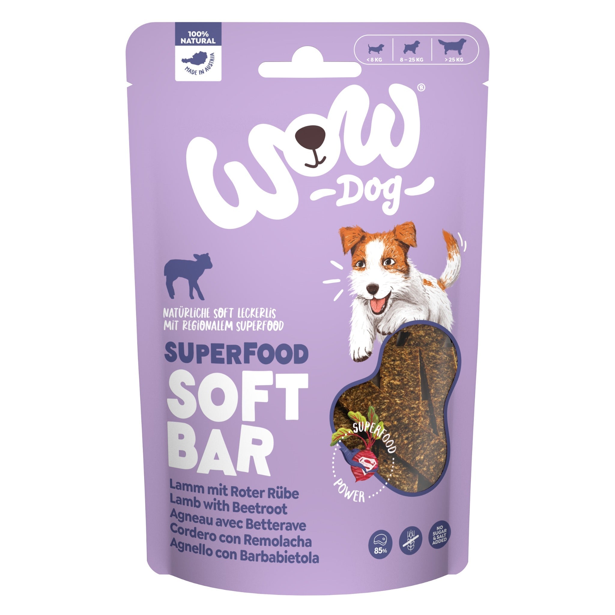 WOW Superfood Soft Bar Lamm &amp; Rote Rübe - Hundesnack - Woofshack