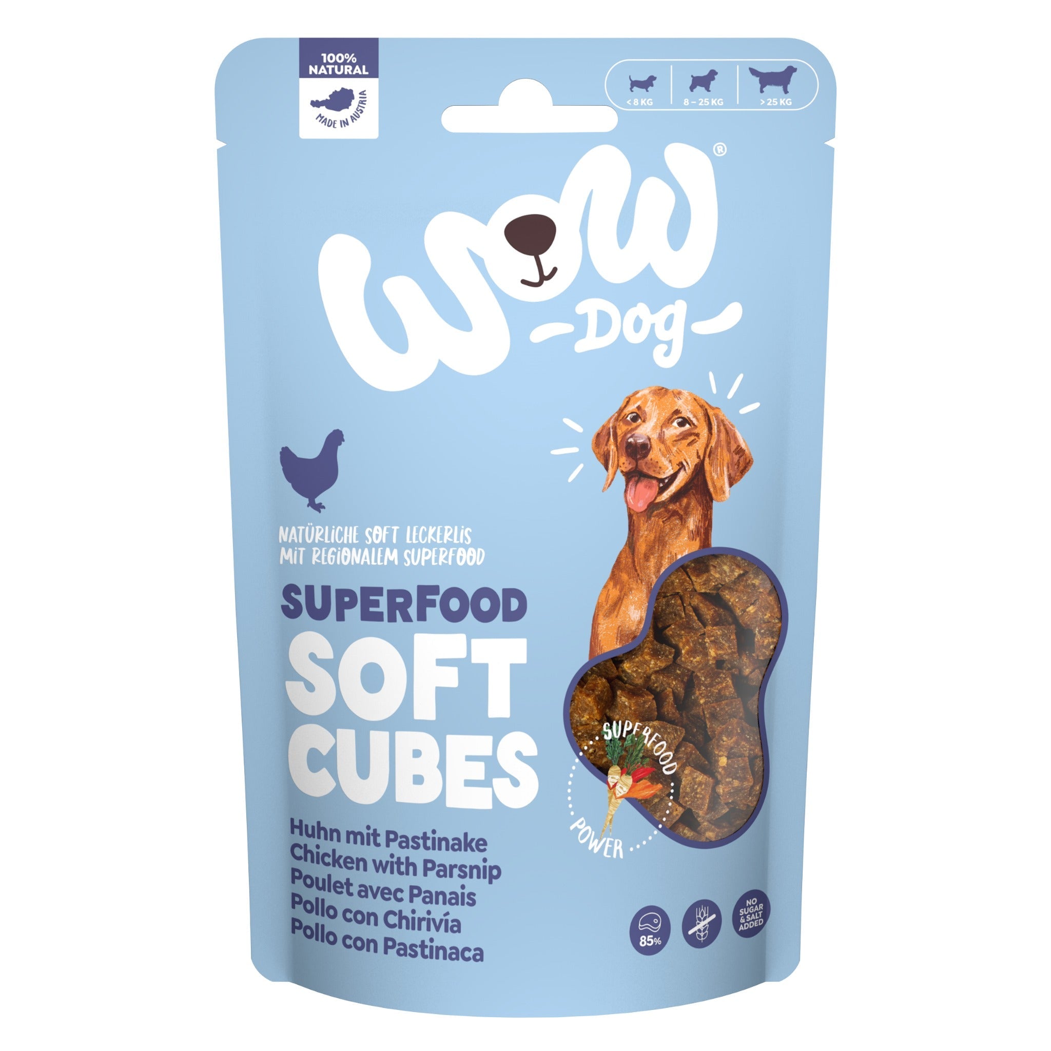 WOW Superfood Soft Cubes Huhn &amp; Pastinake - Hundesnack - Woofshack