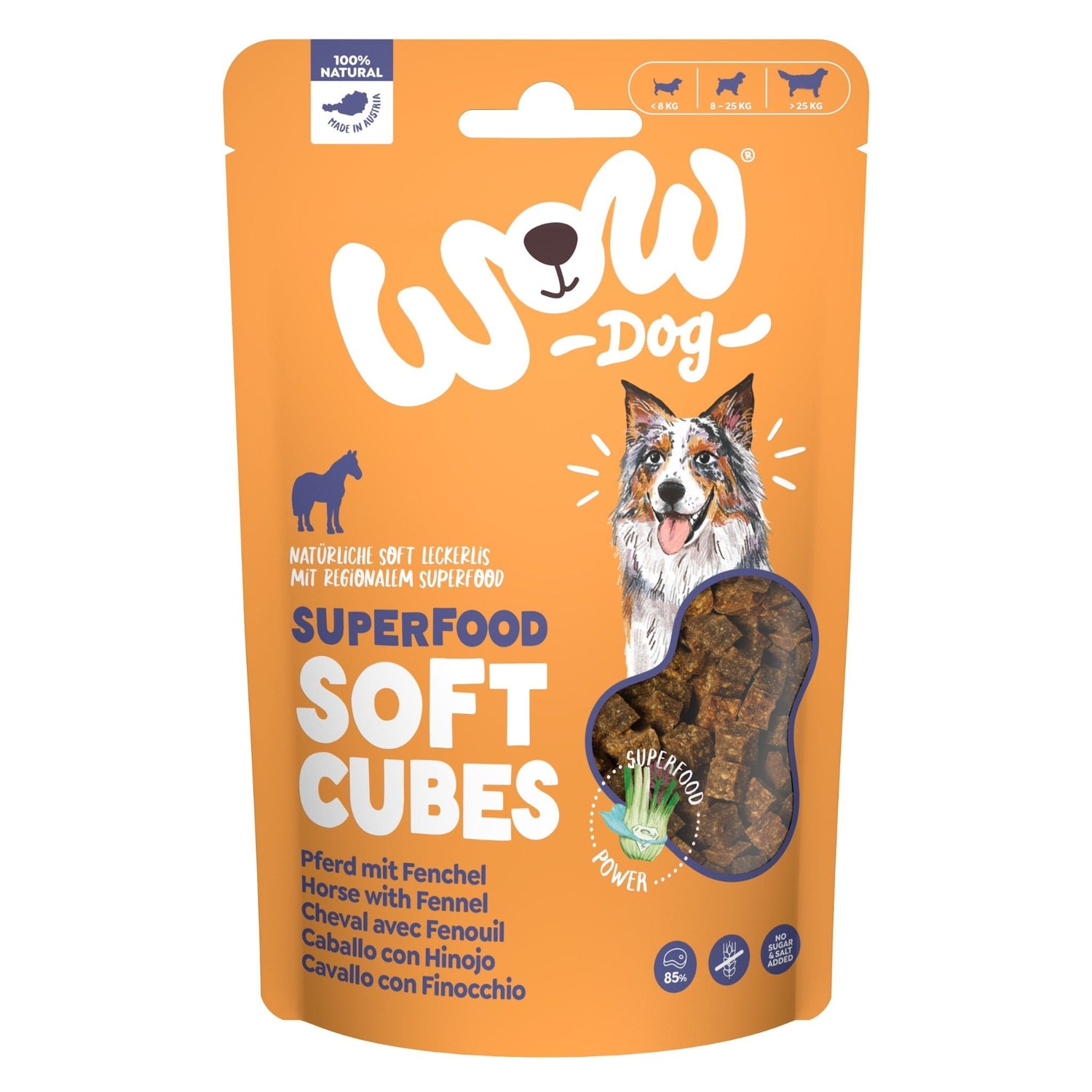 WOW Superfood Soft Cubes Pferd &amp; Fenchel - Hundesnack - Woofshack