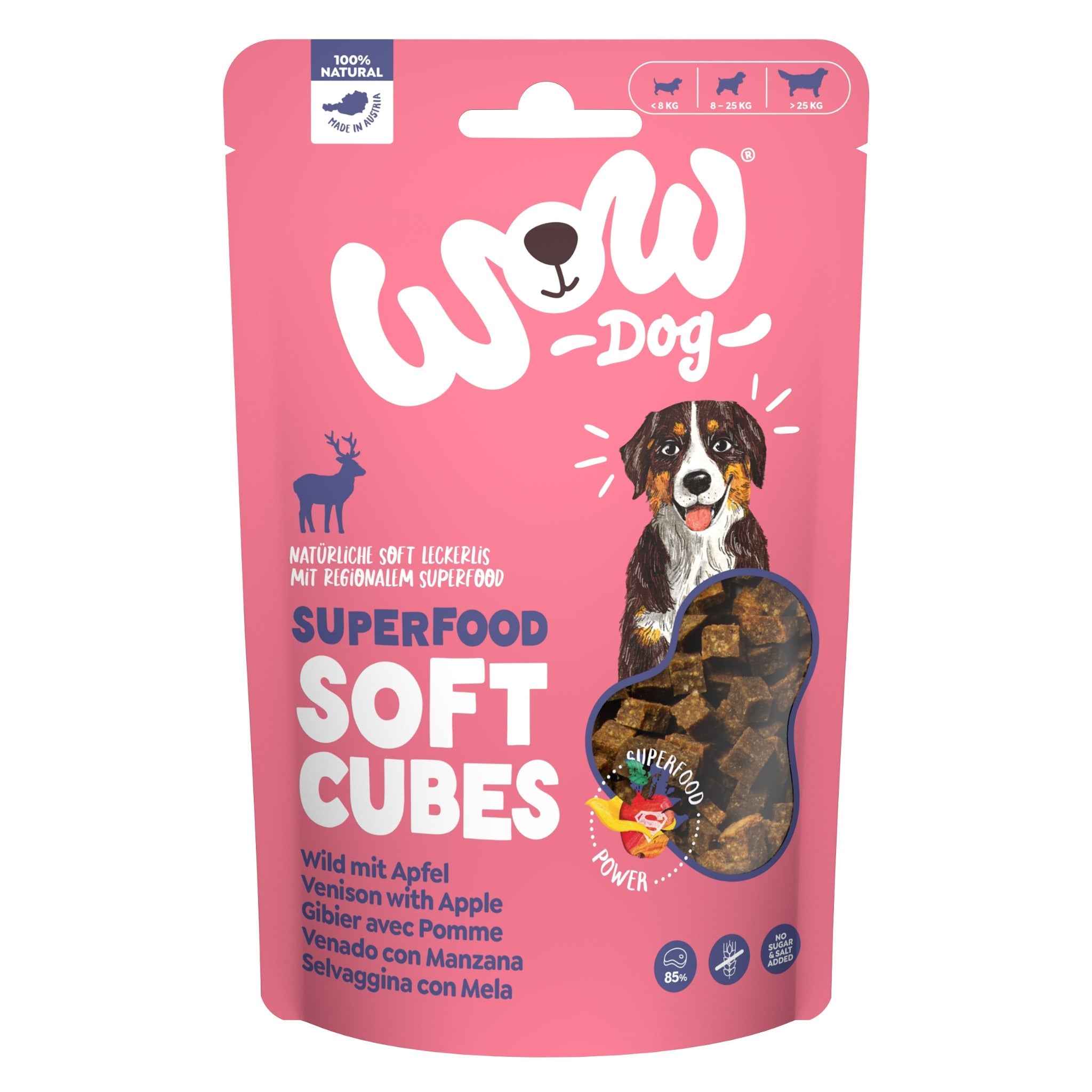 WOW Superfood Soft Cubes Wild &amp; Apfel - Hundesnack - Woofshack