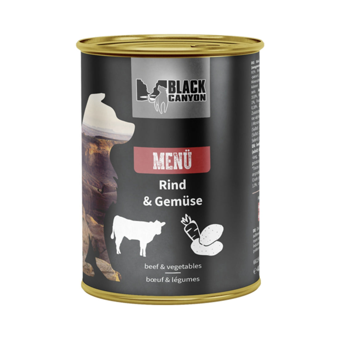 Black Canyon Menü - Rind &amp; Gemüse, Hunde Nassfutter - Woofshack