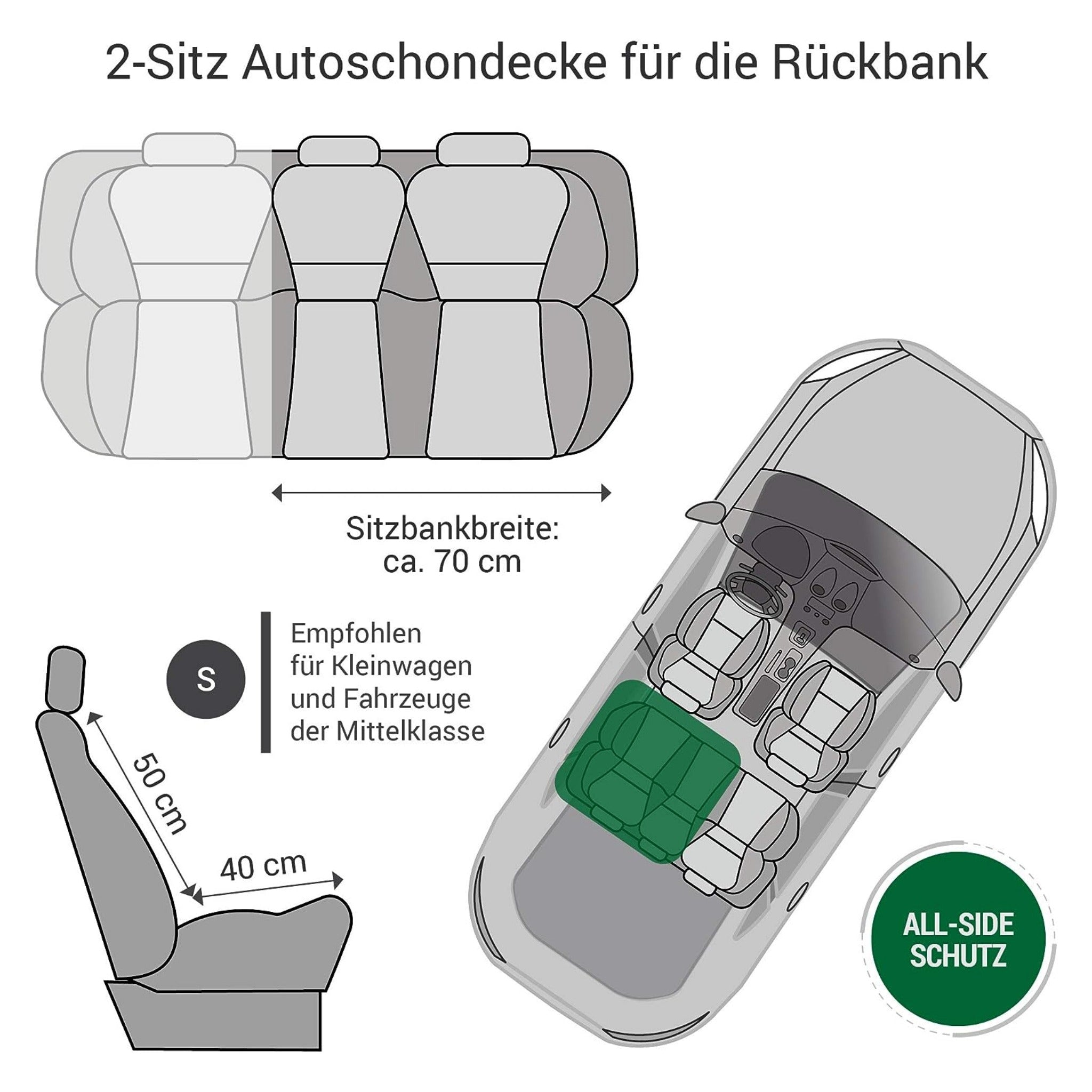 Doctor Bark 2-Sitz Autoschondecke