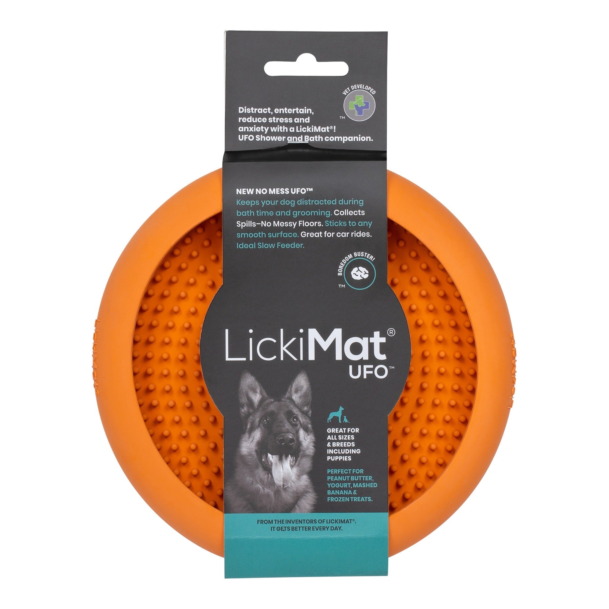 Authentic Lickimat Boredom Buster for Dogs - Perfect with Peanut Butter  (PINK OR BLUE)