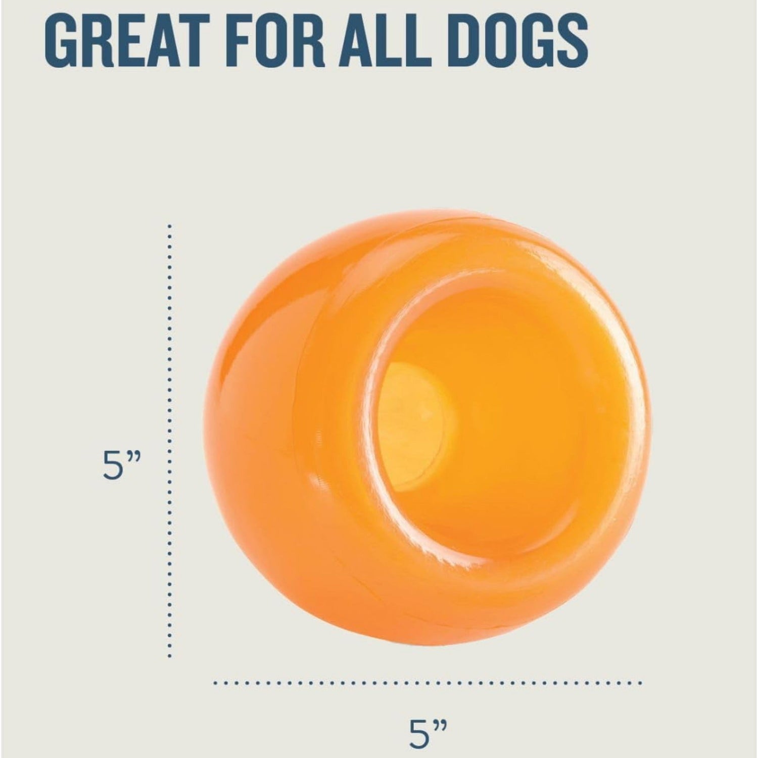 Planet Dog Orbee-Tuff Snoop Interactive Treat Dispensing Dog Toy, Orange,  Large 