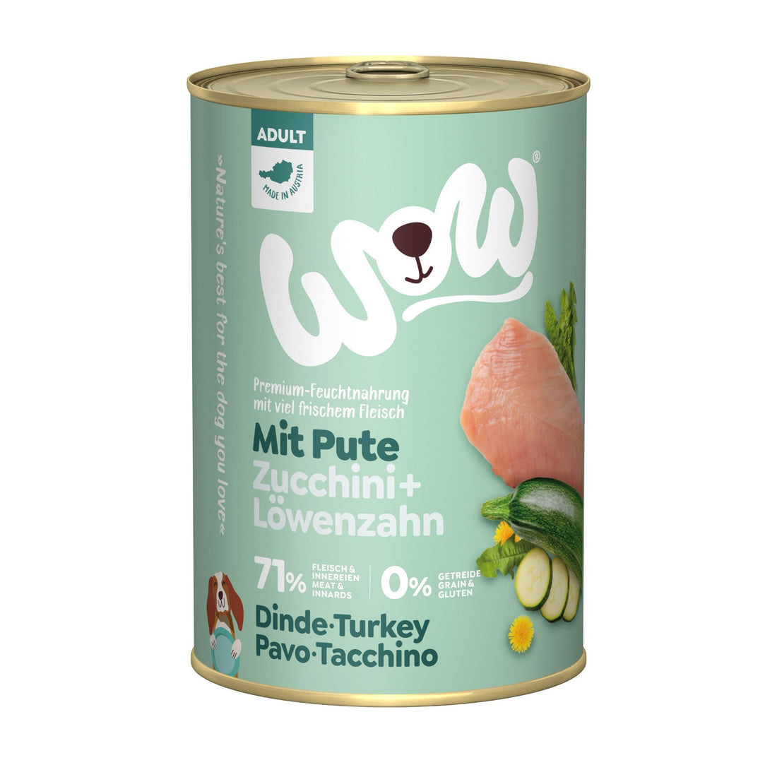 WOW Adult Hundefutter - Pute, Zucchini und Löwenzahn - Woofshack