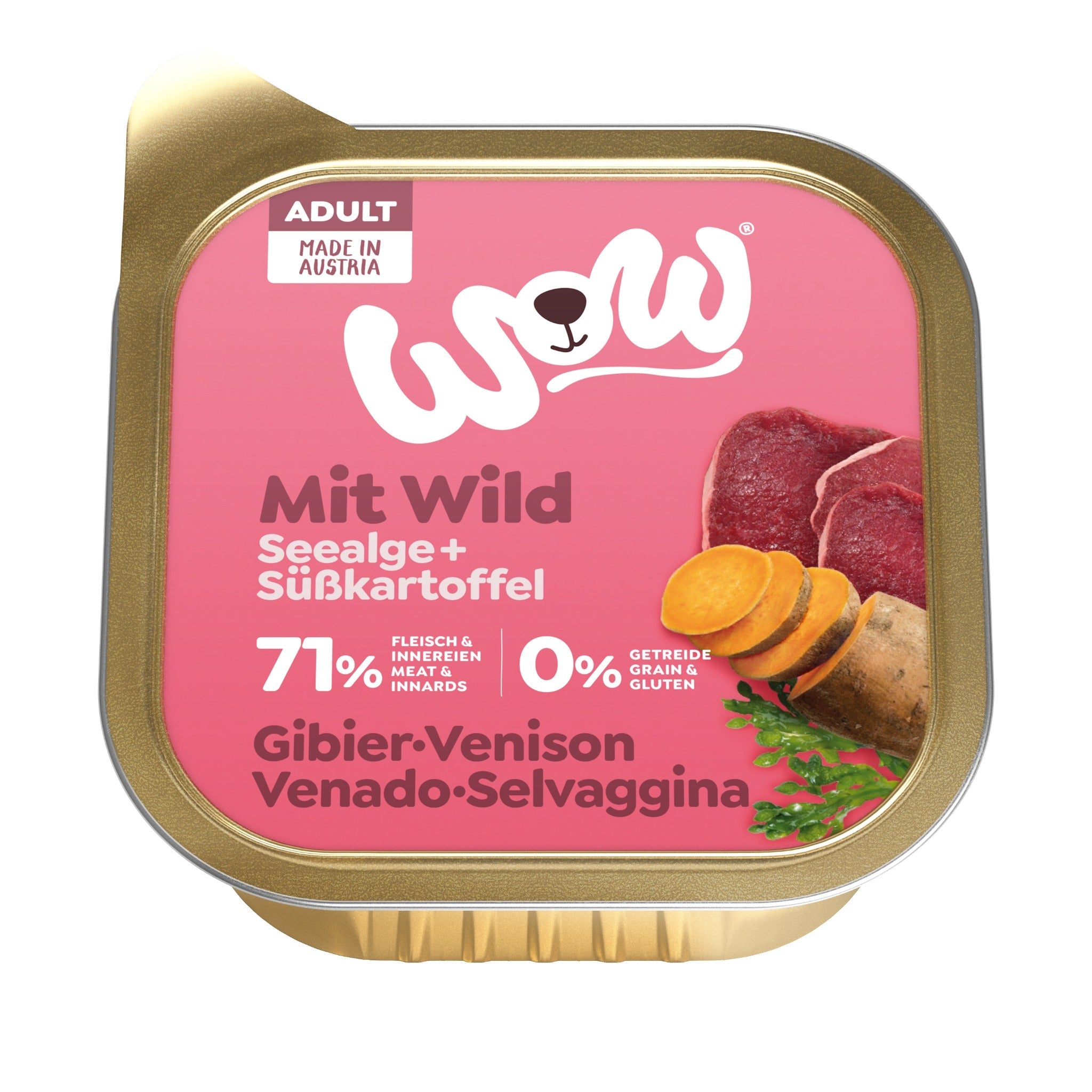 WOW - Adult Hundenassfutter - Wild, Seealge und Süßkartoffel - Woofshack