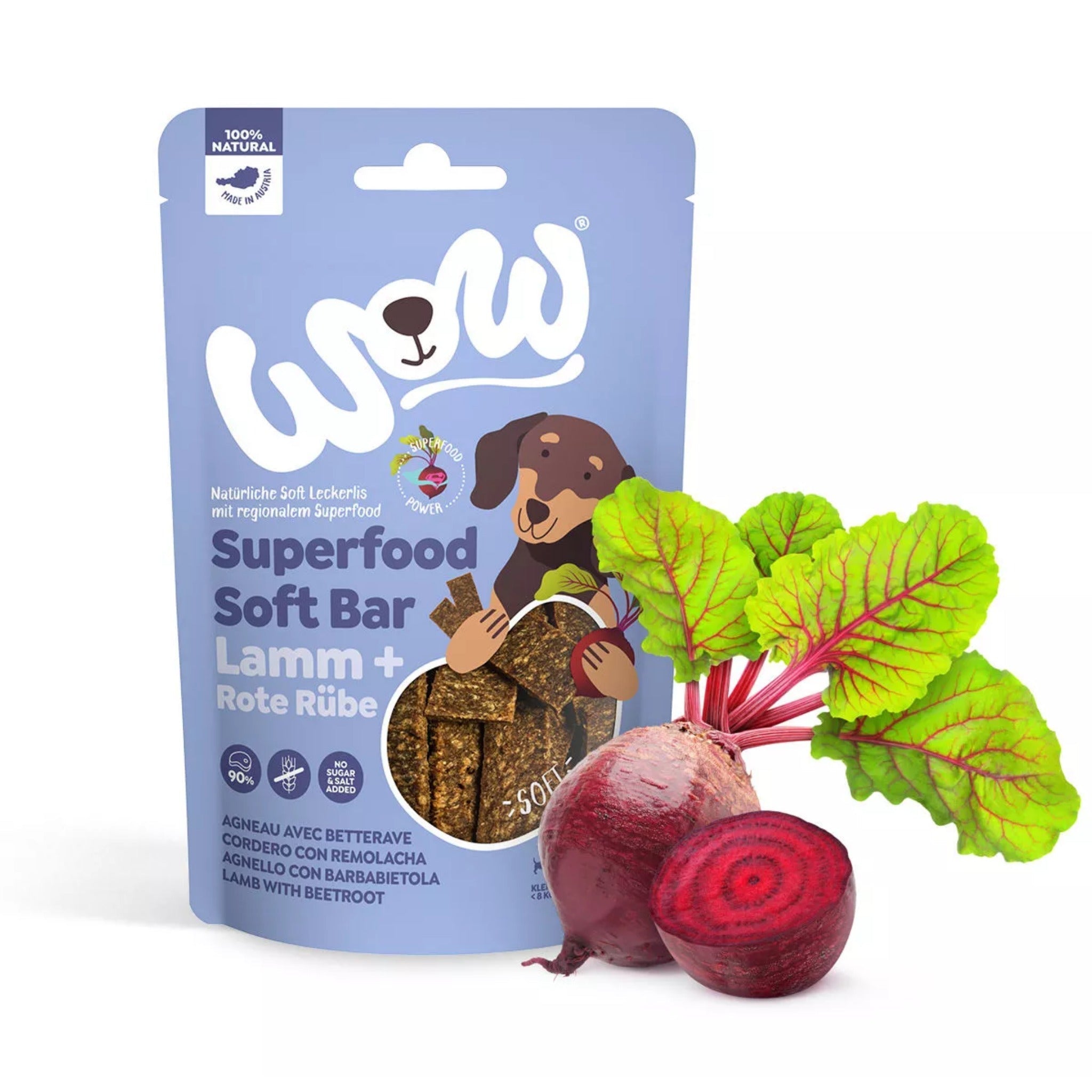 WOW Superfood Soft Bar Lamm &amp; Rote Rübe - Hundesnack - Woofshack